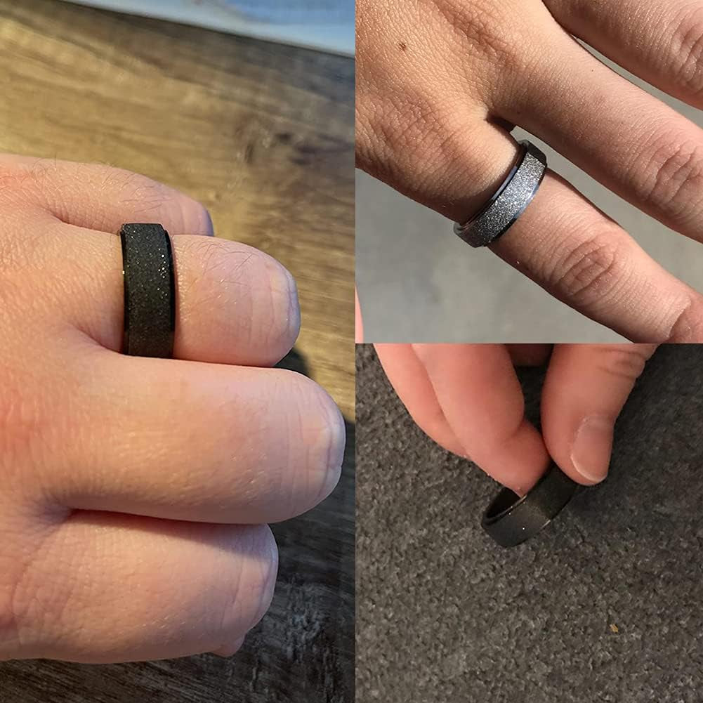 Fidget Rings for Women Spinner Ring Spinning Ring Silver Figet Ring Fidget Spinner Ring for Men Rings Size 6 7 8 9 10