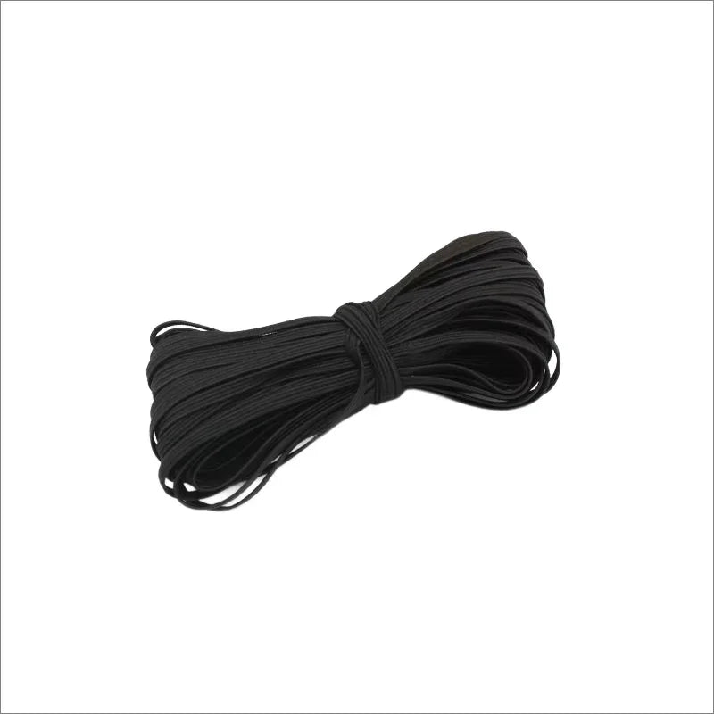 10M 3Mm Flat Elastic Band Sewing Stretch Rope Flat Elastic Band High Elastic for DIY Ties Trim Maskunderware Pajamas