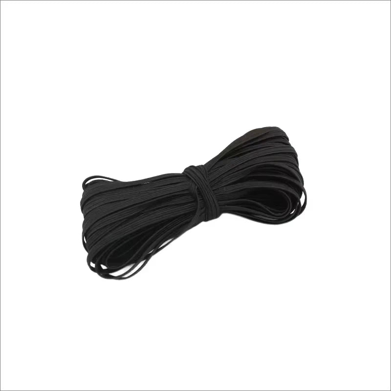 10M 3Mm Flat Elastic Band Sewing Stretch Rope Flat Elastic Band High Elastic for DIY Ties Trim Maskunderware Pajamas
