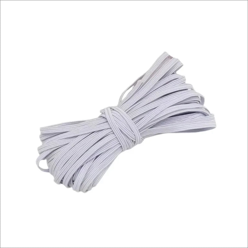 10M 3Mm Flat Elastic Band Sewing Stretch Rope Flat Elastic Band High Elastic for DIY Ties Trim Maskunderware Pajamas